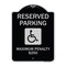Signmission Reserved Parking Maximum Penalty $250 With HandicappedAluminum Sign, 18" L, 24" H, BS-1824-23065 A-DES-BS-1824-23065 - alternate 1